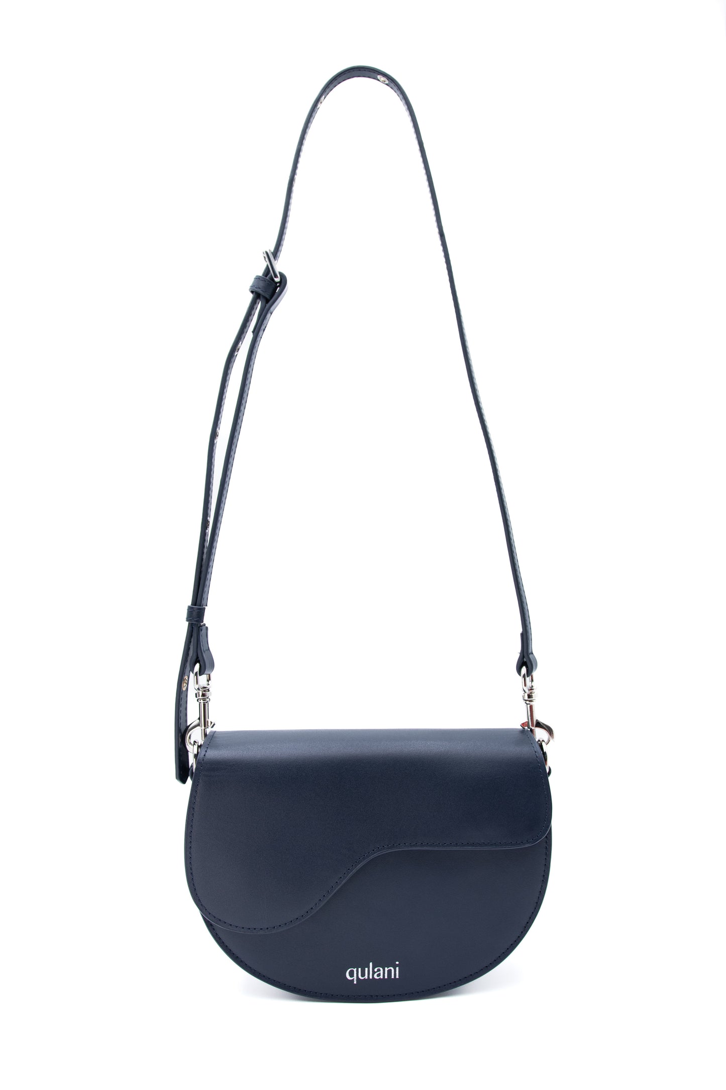 qulani Midnight Navy Blue Shoulder Saddle Bag With Strap