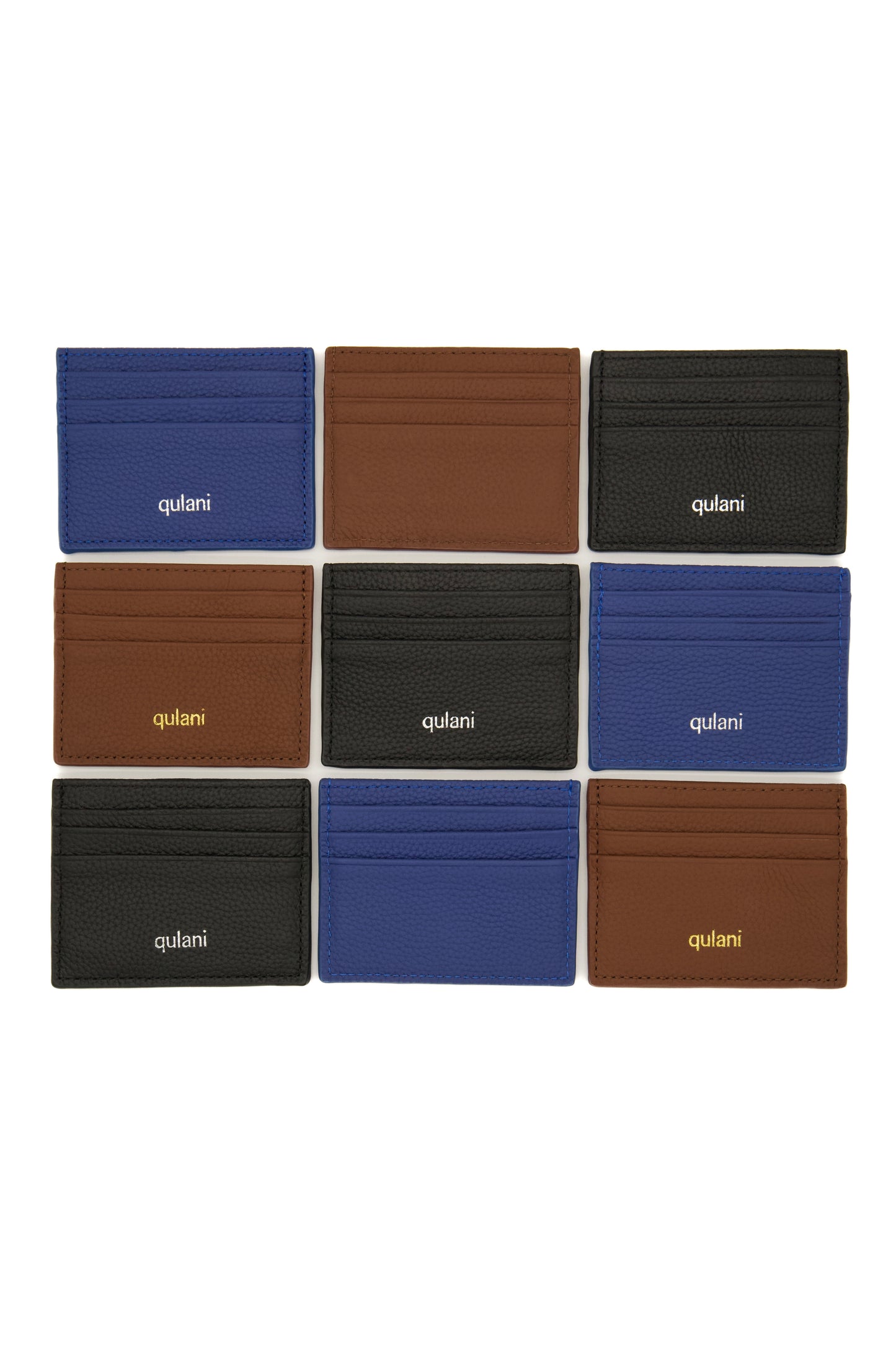 qulani Chocolate Leather Credit Card Holder