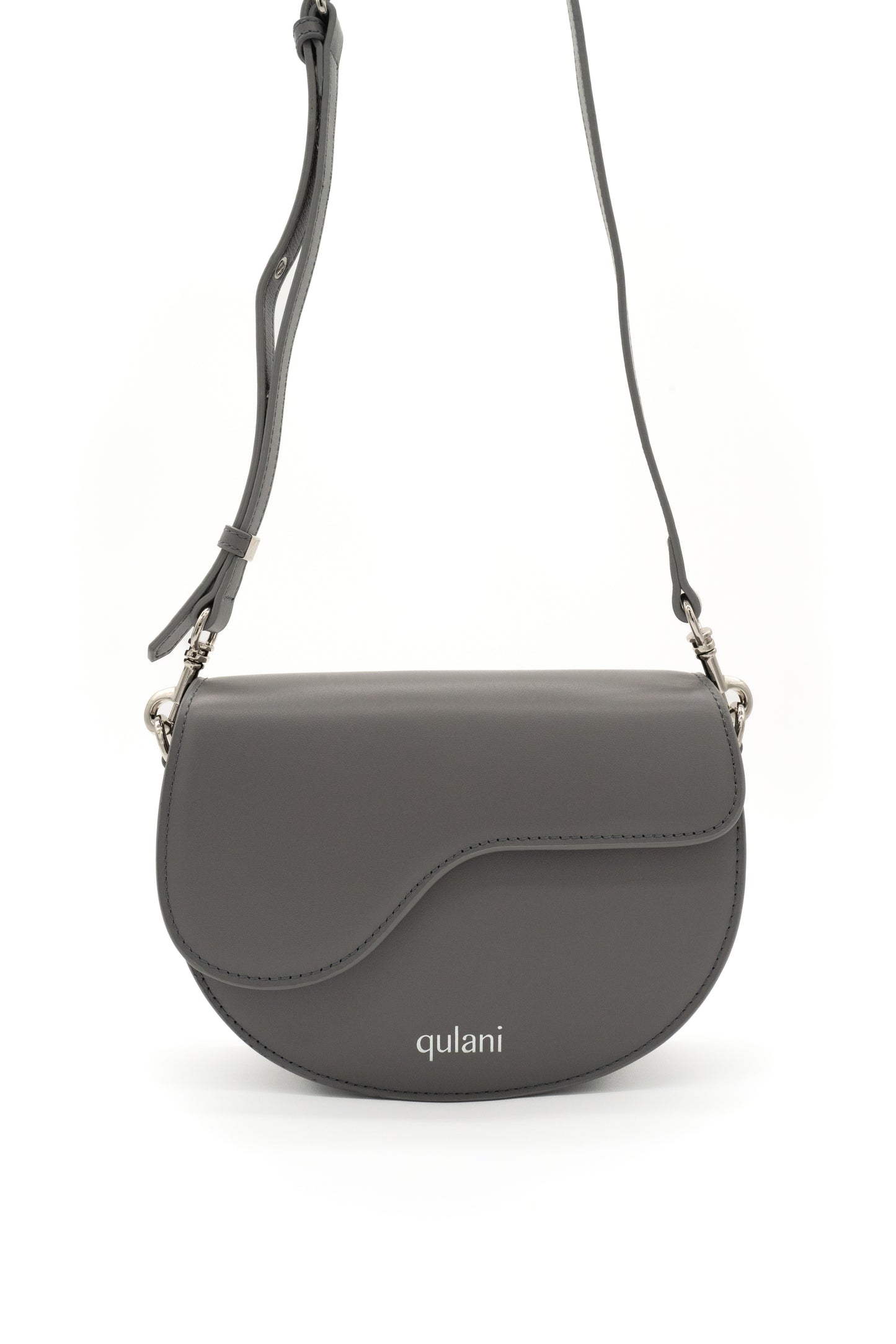 qulani Gray Storm Shoulder Saddle Bag With Strap