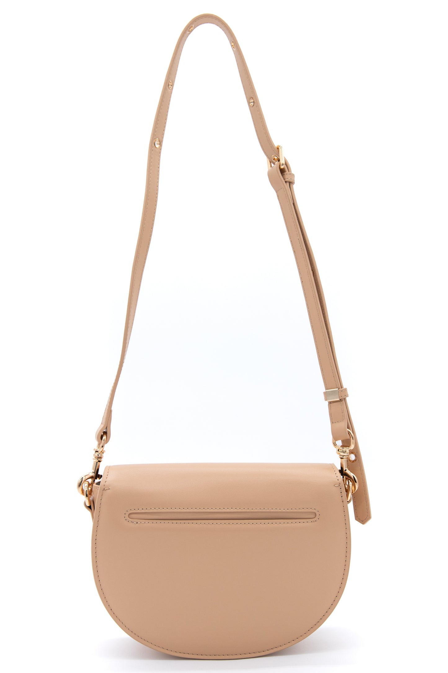 qulani Sand Beige Saddle Bag With Strap