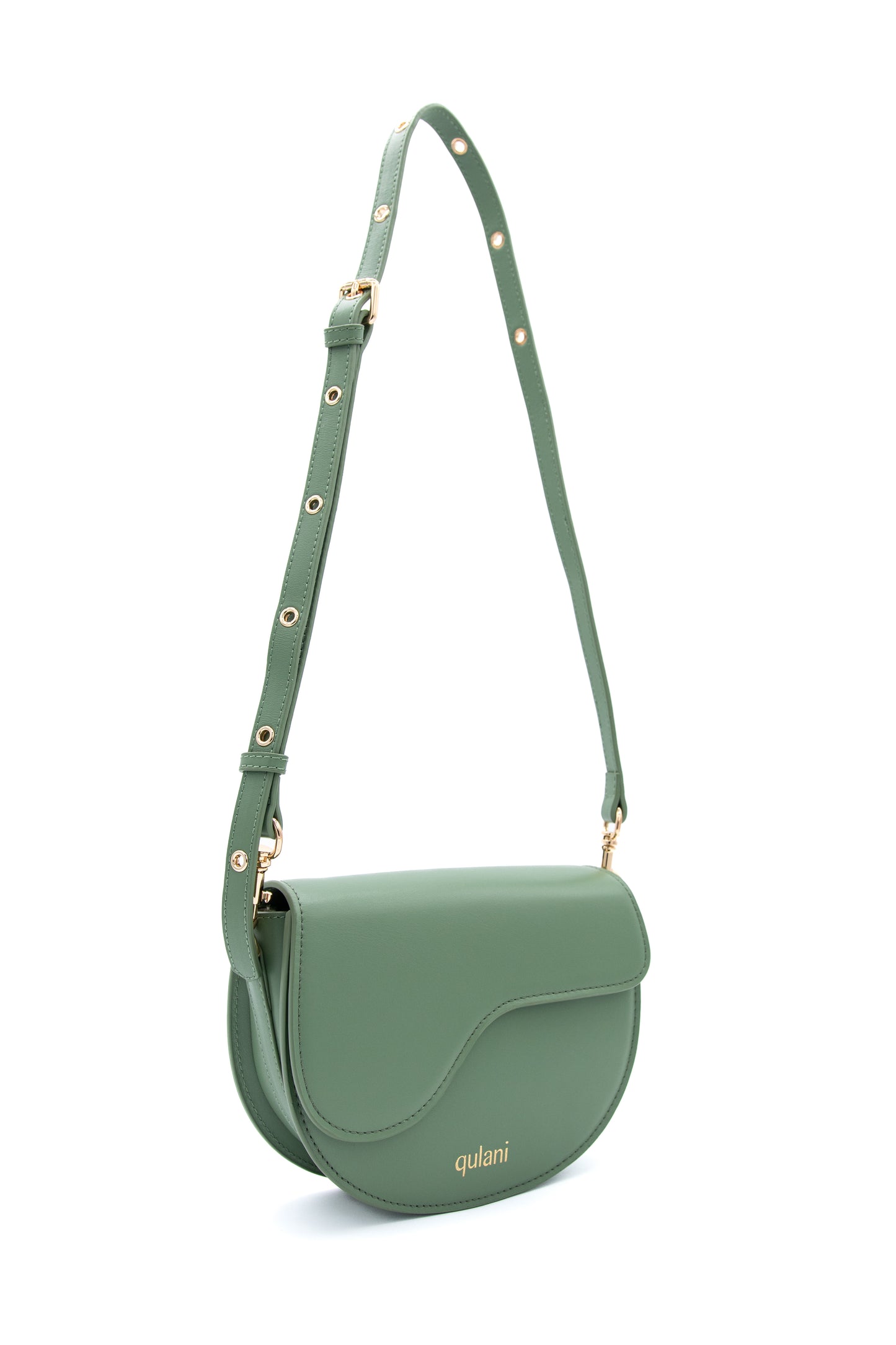 qulani Pistachio Saddle Bag With Strap