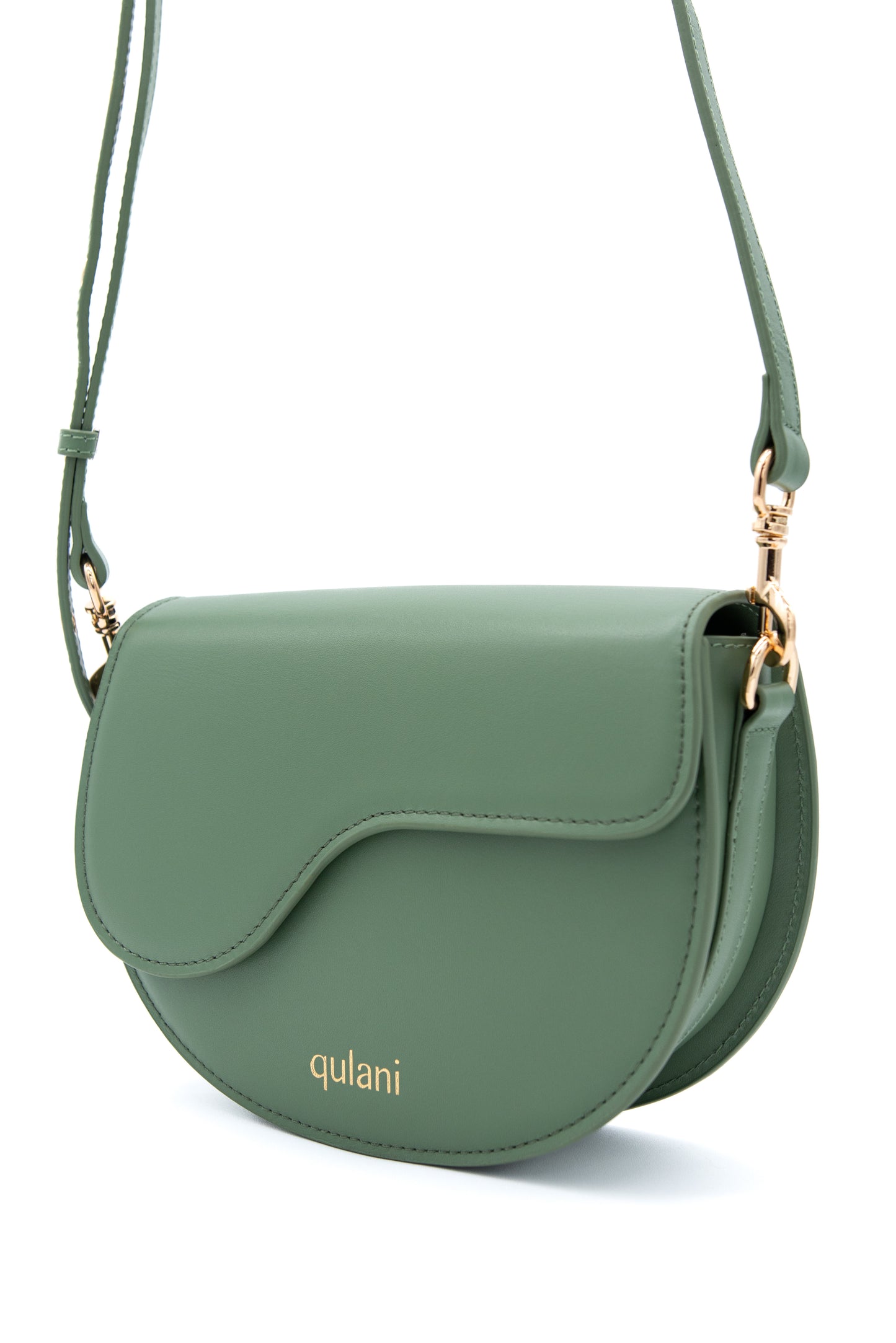 qulani Pistachio Saddle Bag With Strap