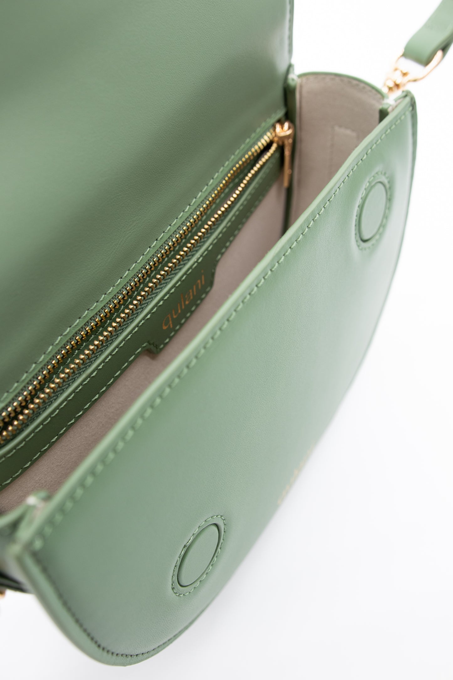 qulani Pistachio Saddle Bag With Strap